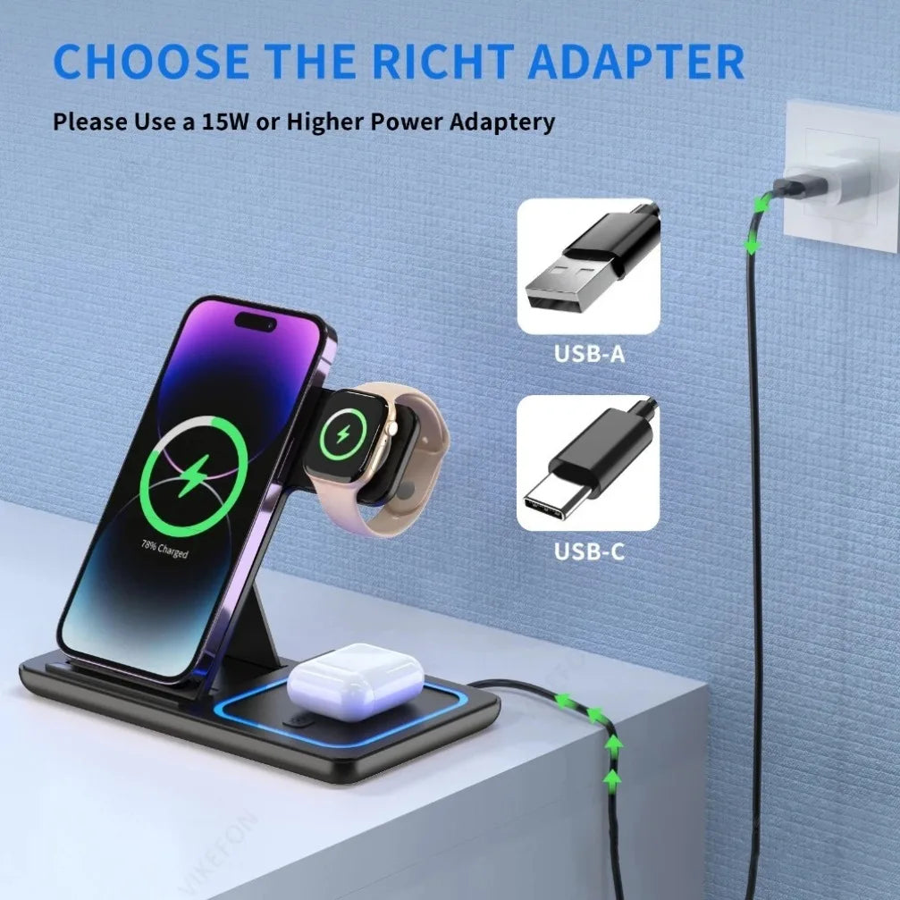 Foldable Wireless Charging Hub